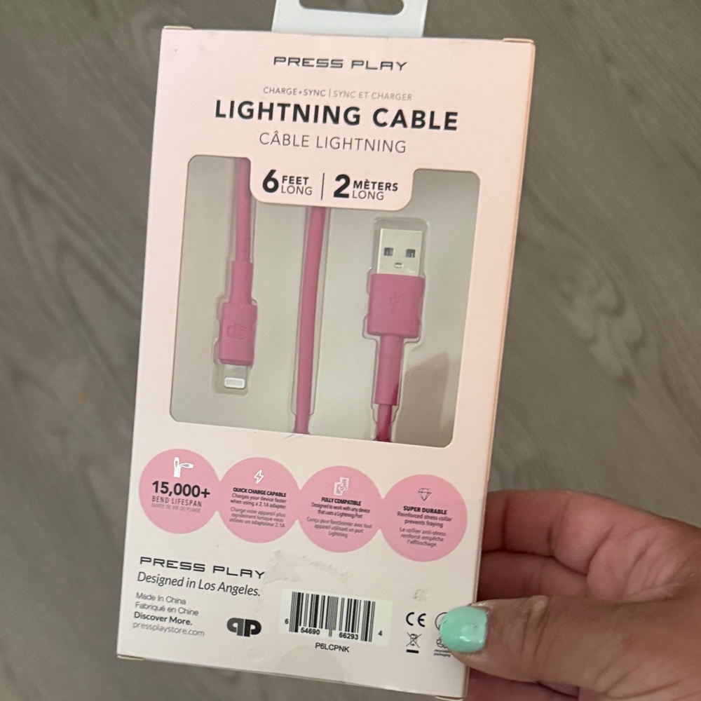 Pink Lightning Cable - Picture 2 of 3